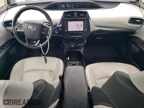 2020 Toyota Prius LE with VIN JTDL9RFU3L3017587, listed as a Copart auction lot 55431755 with 61,507 mi miles and Salvage Title. Bid and sale history available at DreamBid. Image 8.