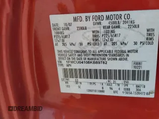 2008 Ford Escape Limited z VIN 1FMCU04108KB89782, wystawiony jako Copart lot #57573715 z przebiegiem Nie podano mil oraz Szkoda całkowita • Salvage title. Historia ofert i sprzedaży dostępna na DreamBid. Obrazek 12.