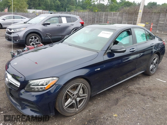 2020 Mercedes-Benz C 43 AMG with VIN W1KWF6EB0LR596187, listed as a IAAI auction lot 42644855 with 64,260 mi miles and . Bid and sale history available at DreamBid. Image 2.