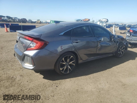 2018 Honda Civic Si with VIN 2HGFC1E57JH704397, listed as a Copart auction lot 51868535 with 44,620 mi miles and Salvage Title. Bid and sale history available at DreamBid. Image 3.