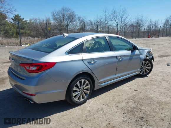 2016 Hyundai Sonata Sport with VIN 5NPE34AF7GH329539, listed as a IAAI auction lot 41961221 with 68,018 mi miles and . Bid and sale history available at carsss.com. Image 4.