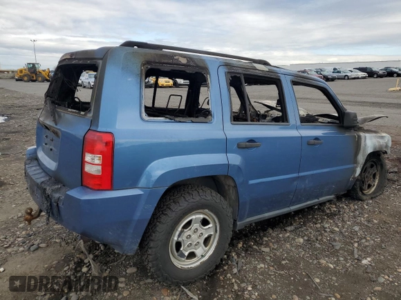 2007 Jeep Patriot Sport with VIN 1J8FF28W67D325759, listed as a Copart auction lot 51256855 with Not Provided miles and Salvage Title. Bid and sale history available at DreamBid. Image 3.