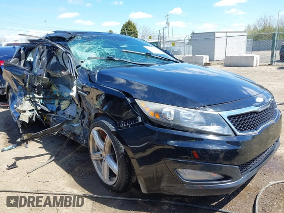 2013 Kia Optima EX with VIN 5XXGN4A74DG245486, listed as a IAAI auction lot 42047751 with 143,943 mi miles. Bid and sale history available at carsss.com. Image 1.