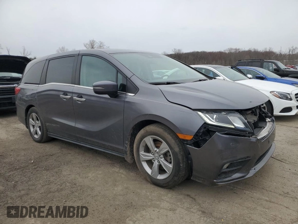 2020 Honda Odyssey EX-L with VIN 5FNRL6H75LB068609, listed as a Copart auction lot 52558295 with 59,841 mi miles and Salvage Title. Bid and sale history available at carsss.com. Image 4.