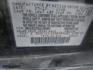 2018 Nissan Versa Note SV with VIN 3N1CE2CP5JL352937, listed as a IAAI auction lot 41233790 with 84,047 mi miles. Bid and sale history available at carsss.com. Image 9.
