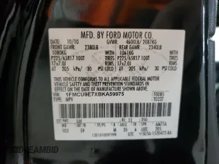 2011 Ford Escape Limited with VIN 1FMCU9E7XBKA59975, listed as a Copart auction lot 47483854 with 134,137 mi miles and Salvage Title. Bid and sale history available at DreamBid. Image 12.
