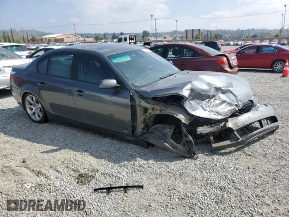 2007 BMW 5 Series 550i with VIN WBANB53507CP03981, listed as a Copart auction lot 50987905 with 163,247 mi miles and Salvage Title. Bid and sale history available at DreamBid. Image 4.