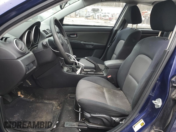 2006 Mazda 3 i with VIN JM1BK12F361490107, listed as a Copart auction lot 86962344 with 209,313 mi miles and Salvage Title. Bid and sale history available at carsss.com. Image 7.