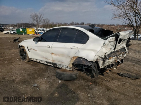 2015 BMW M3 with VIN WBS3C9C51FJ276344, listed as a Copart auction lot 43213995 with Not provided miles and Salvage title. Bid and sale history available at DreamBid. Image 2.
