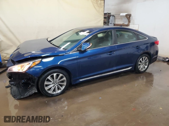 2016 Hyundai Sonata Sport with VIN 5NPE34AFXGH295077, listed as a Copart auction lot 44036075 with 90,396 mi miles and Clean Title. Bid and sale history available at DreamBid. Image 1.