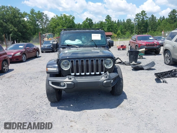 2021 Jeep Wrangler Unlimited Sahara with VIN 1C4HJXEN9MW681422, listed as a IAAI auction lot 42563426 with 48,582 mi miles and . Bid and sale history available at DreamBid. Image 12.
