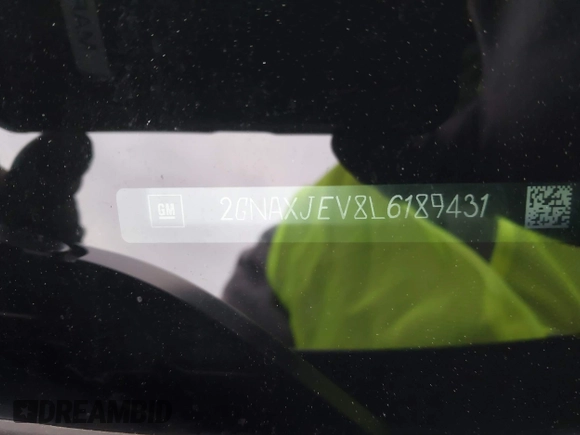 2020 Chevrolet Equinox LT z VIN 2GNAXJEV8L6189431, wystawiony jako IAAI lot #40812413 z przebiegiem 67 466 mil mil oraz . Historia ofert i sprzedaży dostępna na DreamBid. Obrazek 9.