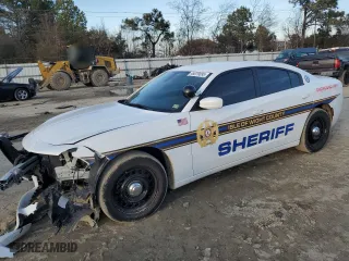 2022 Dodge Charger Police with VIN 2C3CDXKG6NH148679, listed as a Copart auction lot 46079095 with 38,002 mi miles and Salvage Title. Bid and sale history available at carsss.com. Image 1.