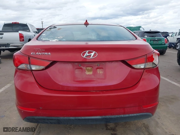 2016 Hyundai Elantra SE with VIN KMHDH4AE1GU523473, listed as a IAAI auction lot 41763590 with 195,597 mi miles. Bid and sale history available at carsss.com. Image 16.