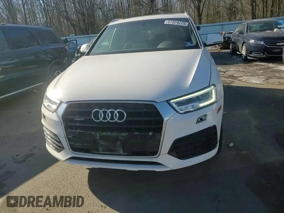 2017 Audi Q3 Prestige with VIN WA1GCCFS3HR015402, listed as a Copart auction lot 87809225 with 35,473 mi miles and Salvage Title. Bid and sale history available at carsss.com. Image 12.