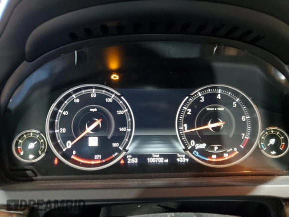 2015 BMW 7 Series 750i xDrive with VIN WBAYB6C57FD965931, listed as a Copart auction lot 44422205 with 100,702 mi miles and Salvage title. Bid and sale history available at DreamBid. Image 9.