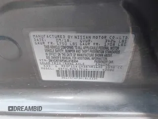 2019 Nissan Versa SV z VIN 3N1CN7AP3KL818334, wystawiony jako IAAI lot #41932878 z przebiegiem Nie podano mil oraz . Historia ofert i sprzedaży dostępna na DreamBid. Obrazek 9.