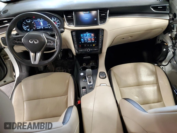 2022 Infiniti QX50 Luxe with VIN 3PCAJ5BB7NF114132, listed as a Copart auction lot 53962875 with 77,244 mi miles and Salvage title. Bid and sale history available at DreamBid. Image 8.