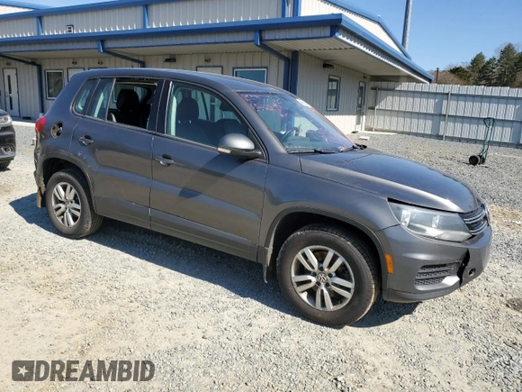 2014 Volkswagen Tiguan SE with VIN WVGAV3AX8EW619044, listed as a Copart auction lot 46990185 with 171,972 mi miles and Salvage title. Bid and sale history available at DreamBid. Image 4.