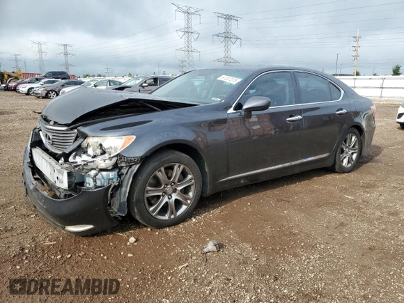 2008 Lexus LS 460 with VIN JTHBL46FX85054681, listed as a Copart auction lot 61207375 with 174,753 mi miles and Salvage title. Bid and sale history available at DreamBid. Image 1.