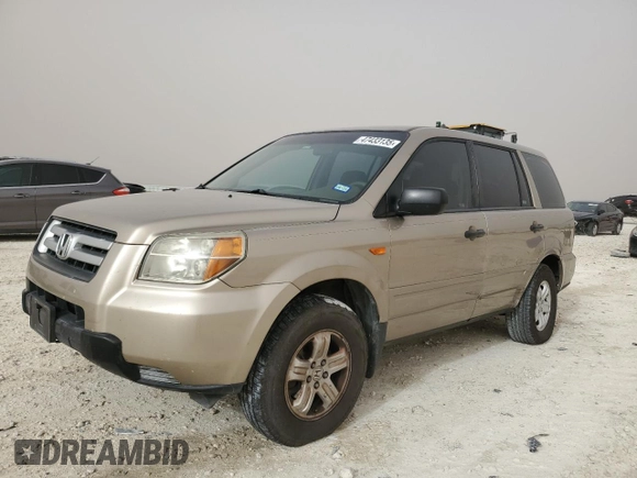 2007 Honda Pilot LX with VIN 5FNYF28147B002159, listed as a Copart auction lot 47433135 with 157,187 mi miles and Salvage Title. Bid and sale history available at carsss.com. Image 1.