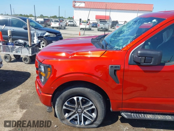 2023 Ford F-150 XL with VIN 1FTFW1E52PKD45404, listed as a IAAI auction lot 40365362 with 9,374 mi miles. Bid and sale history available at carsss.com. Image 13.