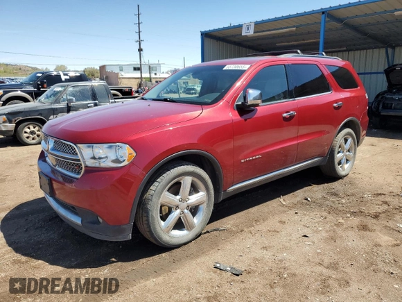 2013 Dodge Durango Citadel with VIN 1C4SDJETXDC562837, listed as a Copart auction lot 55730655 with 221,347 mi miles and Clean Title. Bid and sale history available at carsss.com. Image 1.