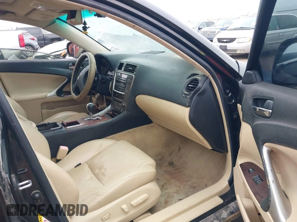 2006 Lexus IS 250 Manual with VIN JTHBK262765000451, listed as a IAAI auction lot 41952286 with 86,447 mi miles. Bid and sale history available at carsss.com. Image 5.