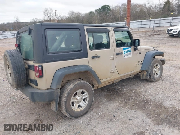 2016 Jeep Wrangler Unlimited Sport RHD with VIN 1C4BJWKG2GL272707, listed as a IAAI auction lot 41446439 with 133,968 mi miles and . Bid and sale history available at DreamBid. Image 4.