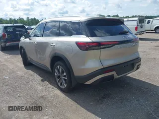 2024 Infiniti QX60 Luxe with VIN 5N1DL1FR6RC343763, listed as a IAAI auction lot 42686502 with 3,791 mi miles and . Bid and sale history available at DreamBid. Image 3.