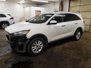 2019 Kia Sorento LX V6 with VIN 5XYPGDA53KG535669, listed as a Copart auction lot 46582105 with 86,735 mi miles and Salvage Title. Bid and sale history available at carsss.com. Image 1.