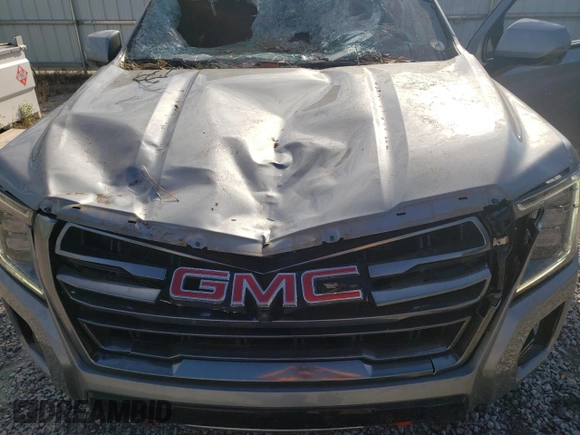 2023 GMC Yukon AT4 with VIN 1GKS2CKL6PR243916, listed as a Copart auction lot 74857434 with 15,509 mi miles and Salvage Title. Bid and sale history available at carsss.com. Image 12.