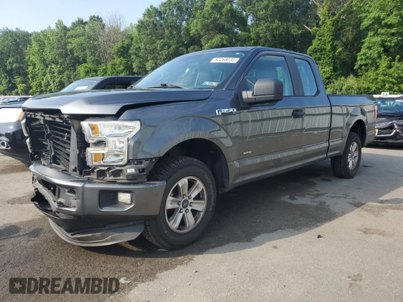 2015 Ford F-150 XL with VIN 1FTEX1CG0FFC37674, listed as a Copart auction lot 62268035 with 149,842 mi miles and Salvage title. Bid and sale history available at DreamBid. Image 1.