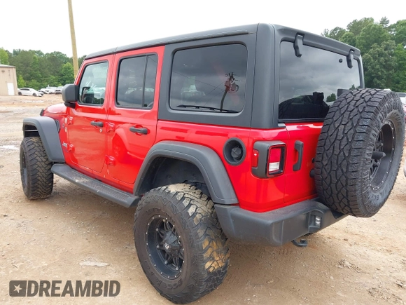 2020 Jeep Wrangler Unlimited Sport S z VIN 1C4HJXDN7LW281357, wystawiony jako IAAI lot #42363990 z przebiegiem 69 068 mil mil oraz . Historia ofert i sprzedaży dostępna na DreamBid. Obrazek 3.