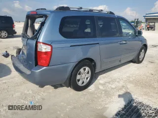 2007 Kia Sedona EX with VIN KNDMB233776171638, listed as a Copart auction lot 45663804 with 234,718 mi miles and Salvage Title. Bid and sale history available at carsss.com. Image 3.