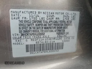 2017 Nissan Versa S with VIN 3N1CN7AP8HL830052, listed as a Copart auction lot 64096095 with 94,002 mi miles and Salvage title. Bid and sale history available at DreamBid. Image 13.