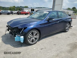 2024 Infiniti Q50 Sensory with VIN JN1EV7CP3RM600092, listed as a Copart auction lot 65974824 with 2,732 mi miles and Salvage title. Bid and sale history available at DreamBid. Image 1.