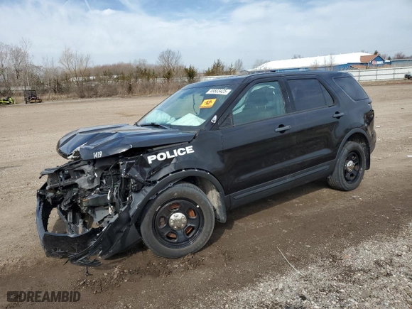 2019 Ford Police Interceptor Utility with VIN 1FM5K8AR2KGA31543, listed as a Copart auction lot 49803425 with 34,211 mi miles and Salvage Title. Bid and sale history available at carsss.com. Image 1.