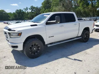 2019 Ram 1500 Big Horn z VIN 1C6SRFFT4KN598755, wystawiony jako Copart lot #55098165 z przebiegiem 84 989 mil mil oraz Nie do naprawy • Non repairable. Historia ofert i sprzedaży dostępna na DreamBid. Obrazek 1.