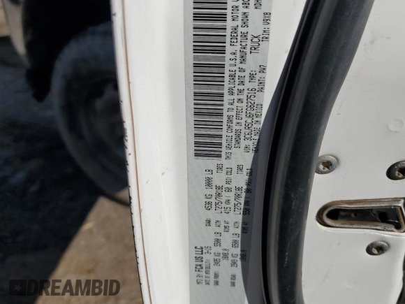 2015 Ram 2500 Tradesman with VIN 3C6UR5CJ6FG627516, listed as a Copart auction lot 70461774 with 245,046 mi miles and Salvage Title. Bid and sale history available at carsss.com. Image 12.