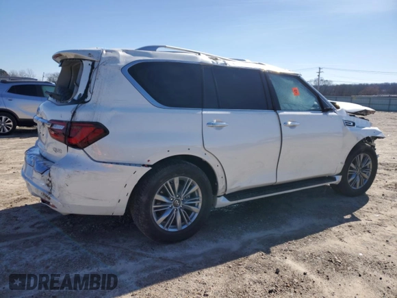 2024 Infiniti QX80 LUXE with VIN JN8AZ2AE2R9330185, listed as a Copart auction lot 45112575 with 0 mi miles and Salvage Title. Bid and sale history available at carsss.com. Image 3.