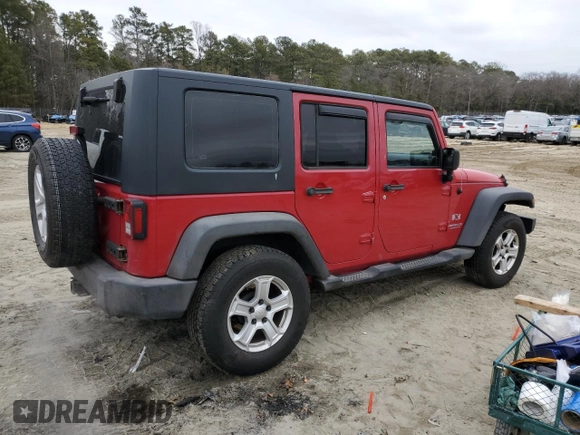 2007 Jeep Wrangler Unlimited X with VIN 1J4GA39137L111198, listed as a Copart auction lot 44244805 with 157,922 mi miles and Salvage Title. Bid and sale history available at DreamBid. Image 3.