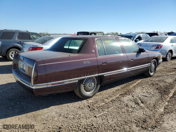 1994 Cadillac DeVille with VIN 1G6KD52B4RU249046, listed as a Copart auction lot 73195804 with 99,729 mi miles and Salvage Title. Bid and sale history available at carsss.com. Image 3.