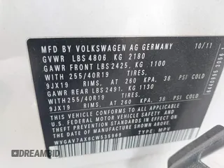 2012 Volkswagen Tiguan SE z VIN WVGAV7AX6CW535969, wystawiony jako IAAI lot #41464523 z przebiegiem 138 858 mil mil oraz . Historia ofert i sprzedaży dostępna na DreamBid. Obrazek 9.
