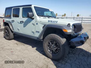 2024 Jeep Wrangler Sport S with VIN 1C4RJXN63RW142251, listed as a Copart auction lot 57103095 with 30,111 mi miles and Salvage title. Bid and sale history available at DreamBid. Image 4.