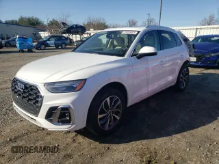2022 Audi Q5 S line Premium with VIN WA1GAAFY5N2022242, listed as a Copart auction lot 37455483 with 9,451 mi miles. Bid and sale history available at carsss.com. Image 1.