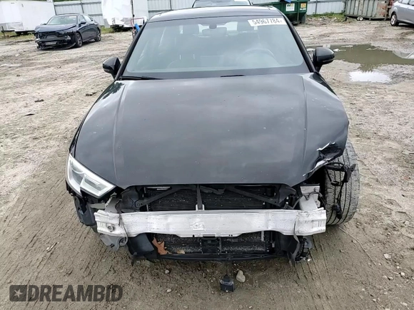 2017 Audi A3 Sedan Premium with VIN WAUAUGFF4H1075011, listed as a Copart auction lot 54967784 with 84,035 mi miles and Salvage Title. Bid and sale history available at carsss.com. Image 11.
