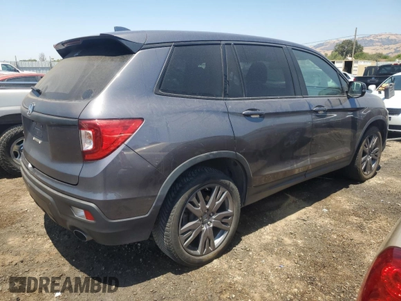 2021 Honda Passport EX-L with VIN 5FNYF7H5XMB013999, listed as a Copart auction lot 61893804 with 52,859 mi miles and Salvage Title. Bid and sale history available at carsss.com. Image 3.