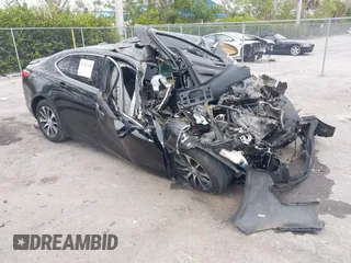 2017 Acura TLX with VIN 19UUB1F33HA008913, listed as a IAAI auction lot 41332238 with 1 mi miles. Bid and sale history available at carsss.com. Image 1.