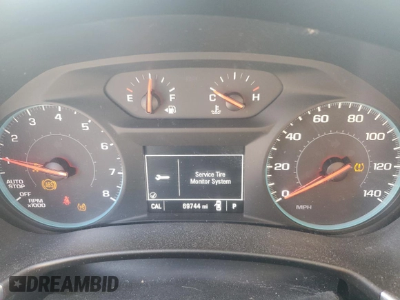 2018 Chevrolet Equinox LT z VIN 2GNAXSEV2J6110032, wystawiony jako Copart lot #48232115 z przebiegiem 69 744 mil mil oraz Szkoda całkowita • Salvage title. Historia ofert i sprzedaży dostępna na DreamBid. Obrazek 9.